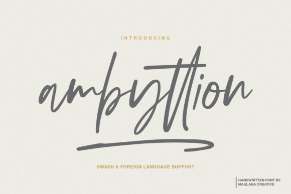 Ambyttion: A Stylish Script Font for Business