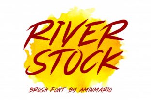 Riverstock: A Script Font for Crafters